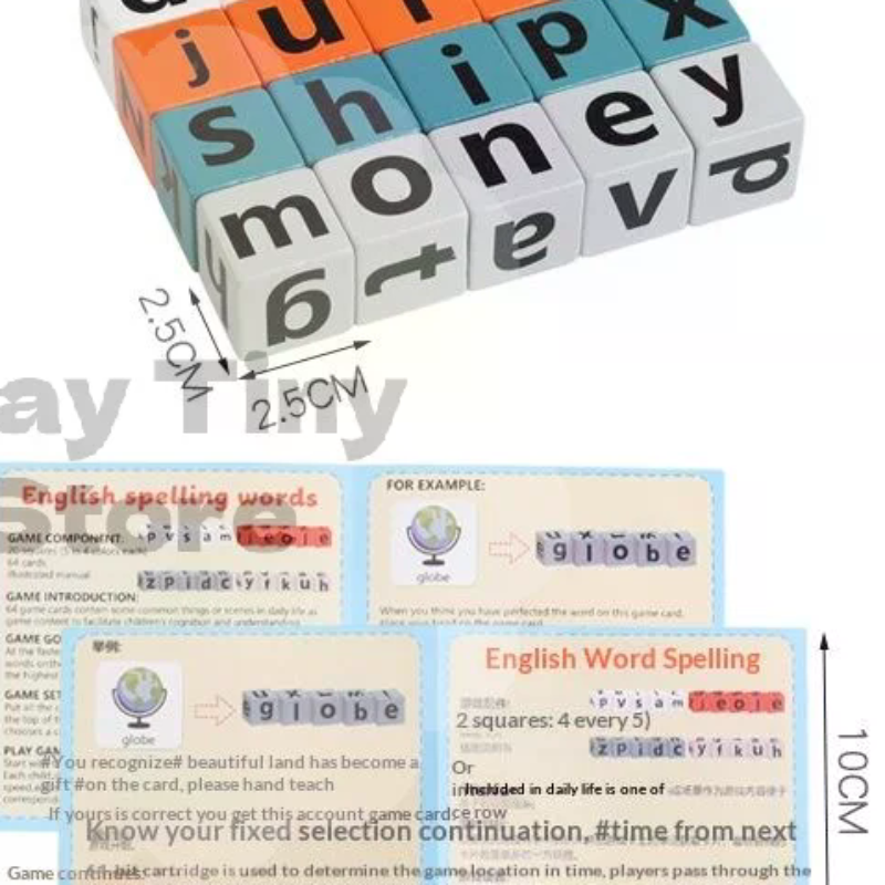 Kids Educational Games Learn English - Spelling Cube Word Formation Game Flash