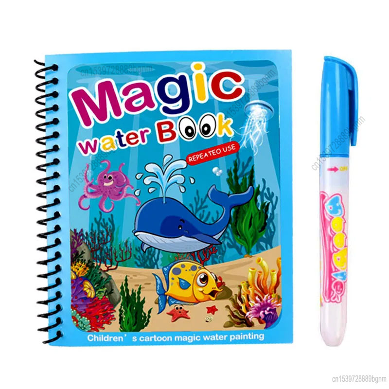 Kids Education Book - Cartoon Magic Water Painting Coloring Book