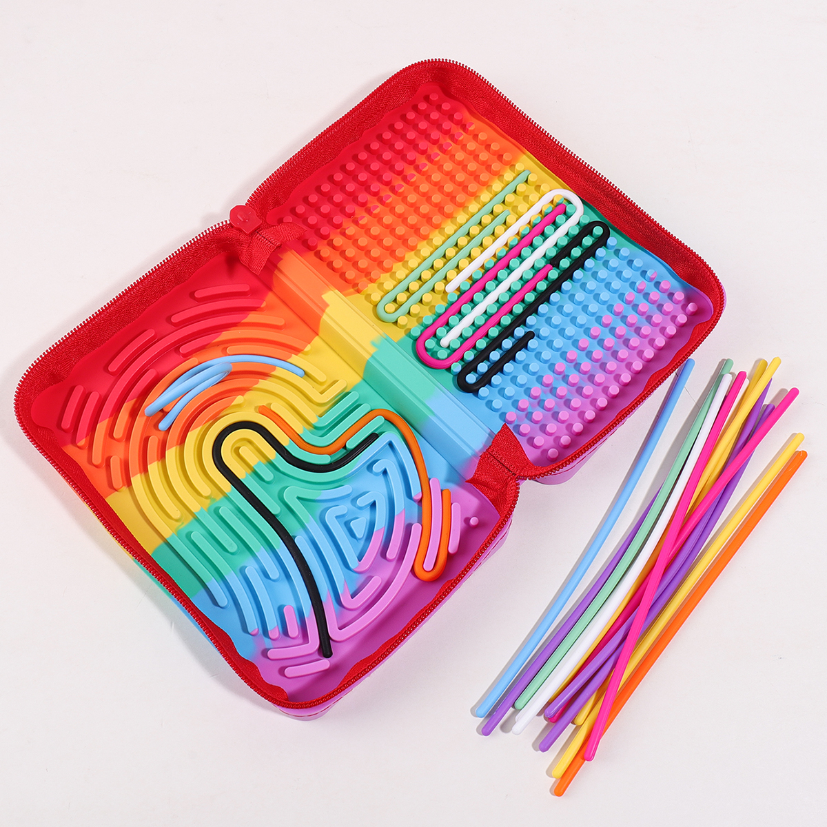 Kids Educational Resources - Silicone Rainbow Desk Stationery Fidget Toy