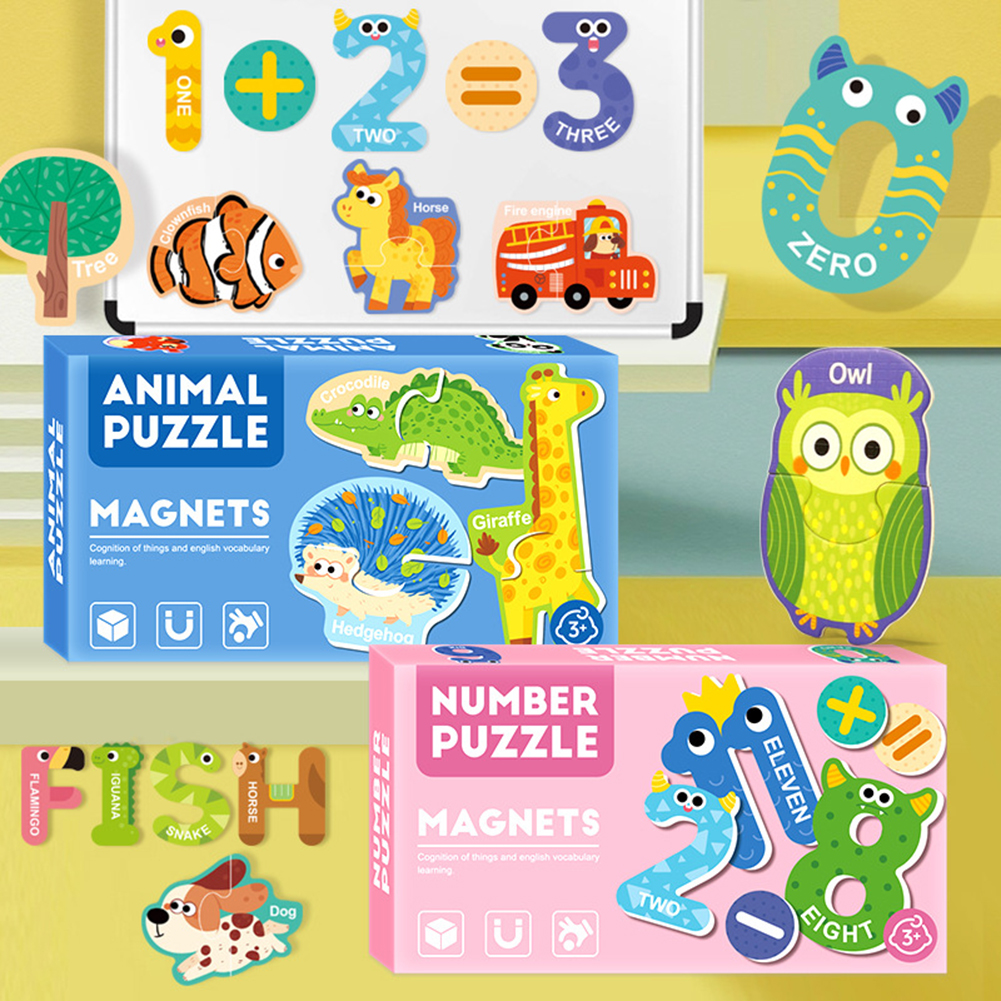 Magnetic Letter Board - Magnetic Cognitive Matching Puzzle Letters Numbers
