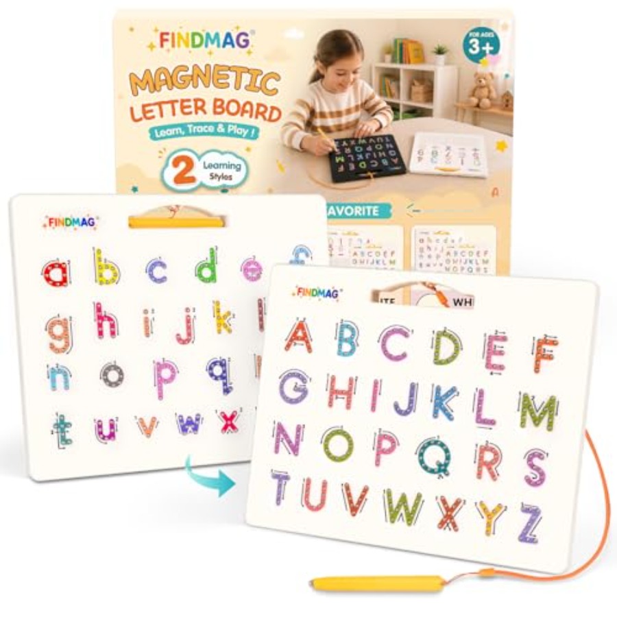 Magnetic Letter Board - Magnetic Letter Board, Double Sided Alphabet