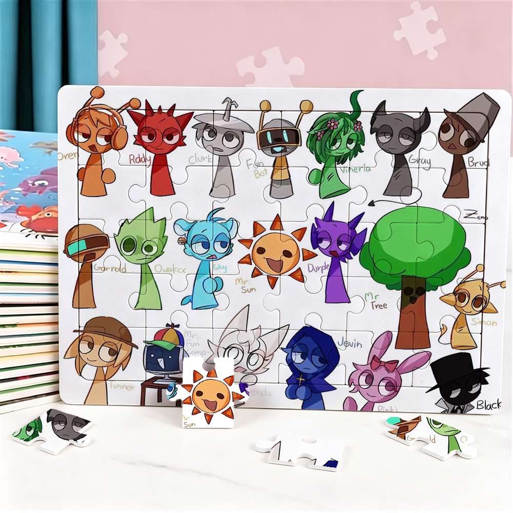 New Sprunki 30 Piece Puzzle Ca - مراجعة Educational Cartoon For Kids وسعره