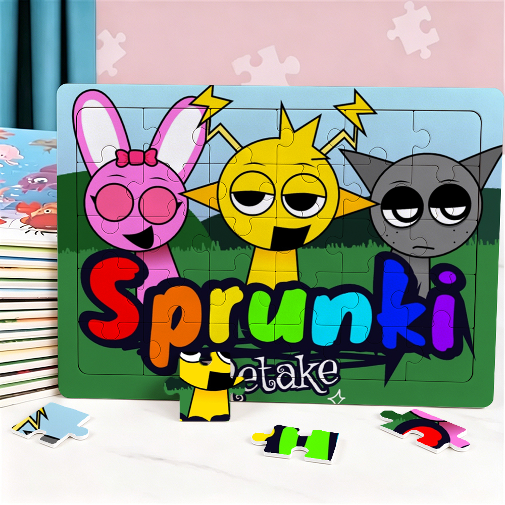New Sprunki 30 Piece Puzzle Ca - مراجعة Educational Cartoon For Kids وسعره