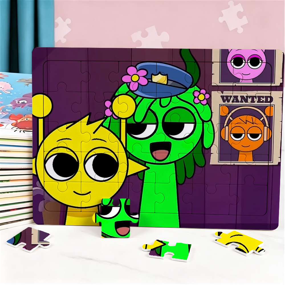 New Sprunki 30 Piece Puzzle Ca - مراجعة Educational Cartoon For Kids وسعره
