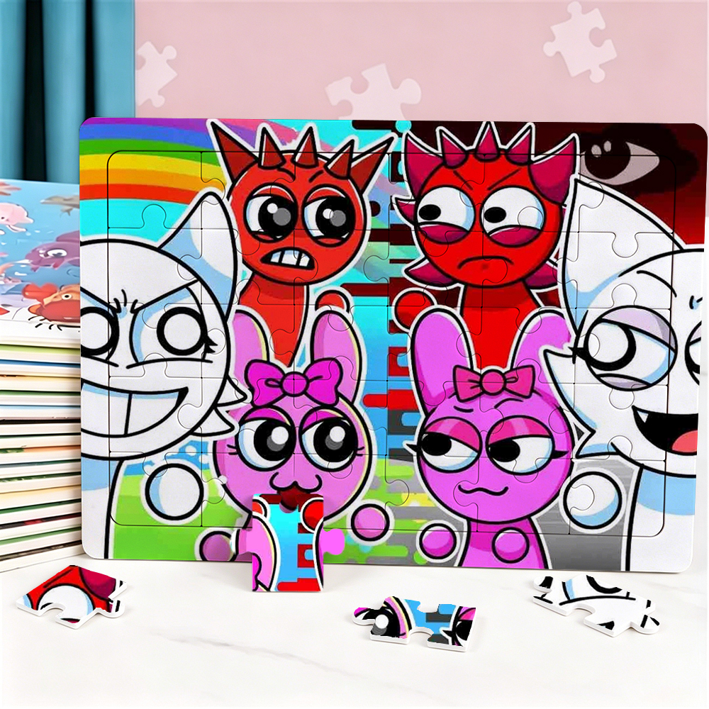 New Sprunki 30 Piece Puzzle Ca - مراجعة Educational Cartoon For Kids وسعره