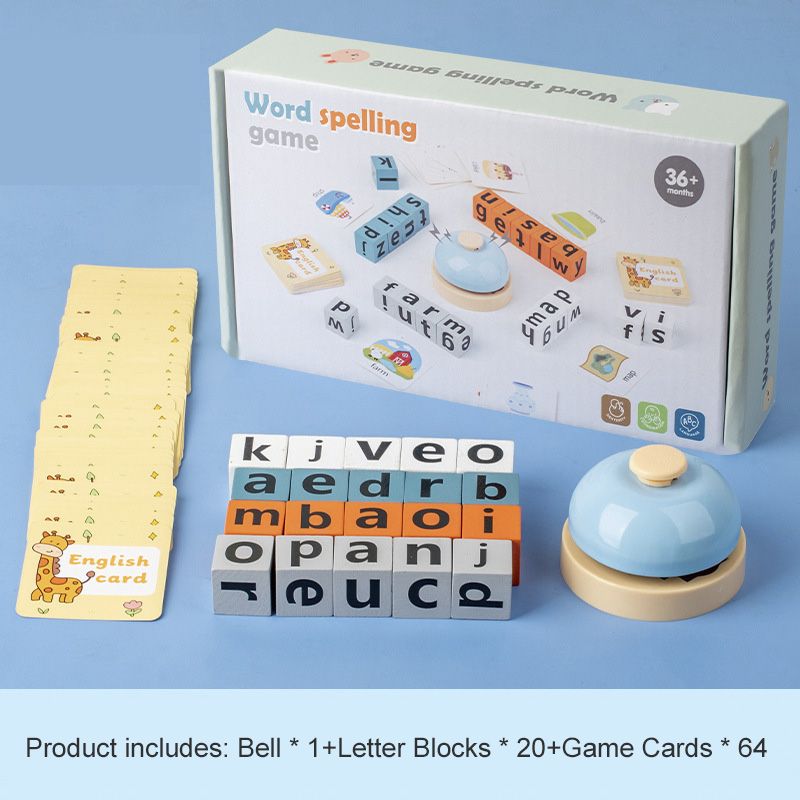 Creative Wooden Spell Word Toy - مراجعة Kids Educational Games Learn English وسعره