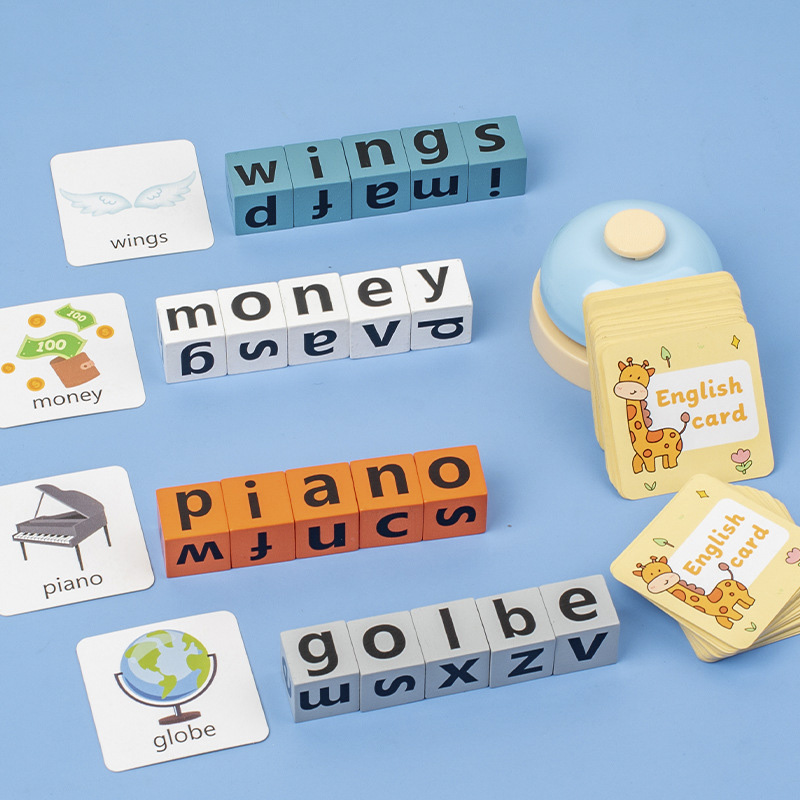 Creative Wooden Spell Word Toy - مراجعة Kids Educational Games Learn English وسعره