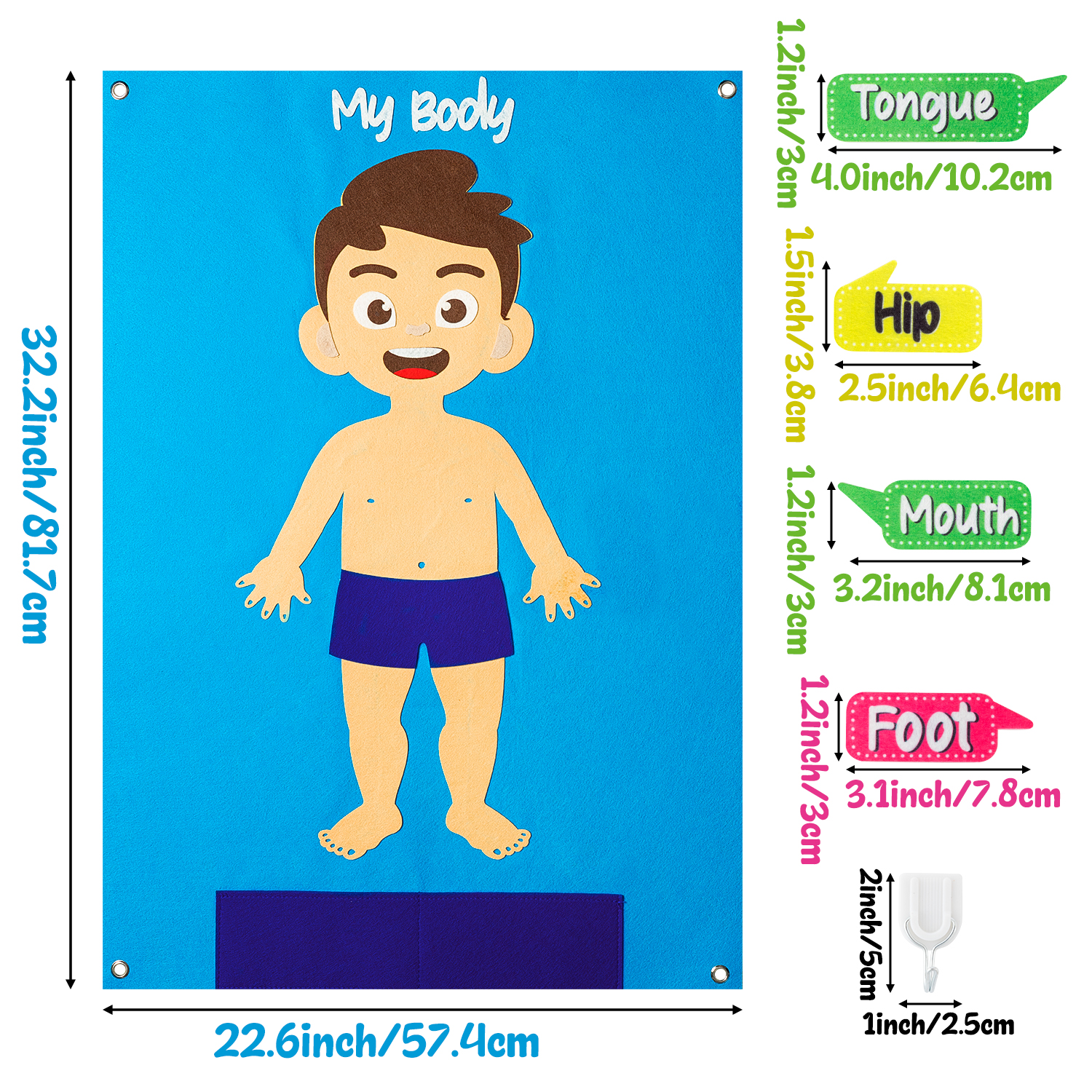 35Pcs Body Awareness Full Felt - مراجعة Human Body Puzzle وسعره
