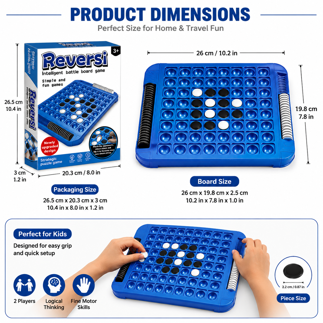 Classic Reversi Board Game 2 P - مراجعة Kids Educational Game 2 وسعره