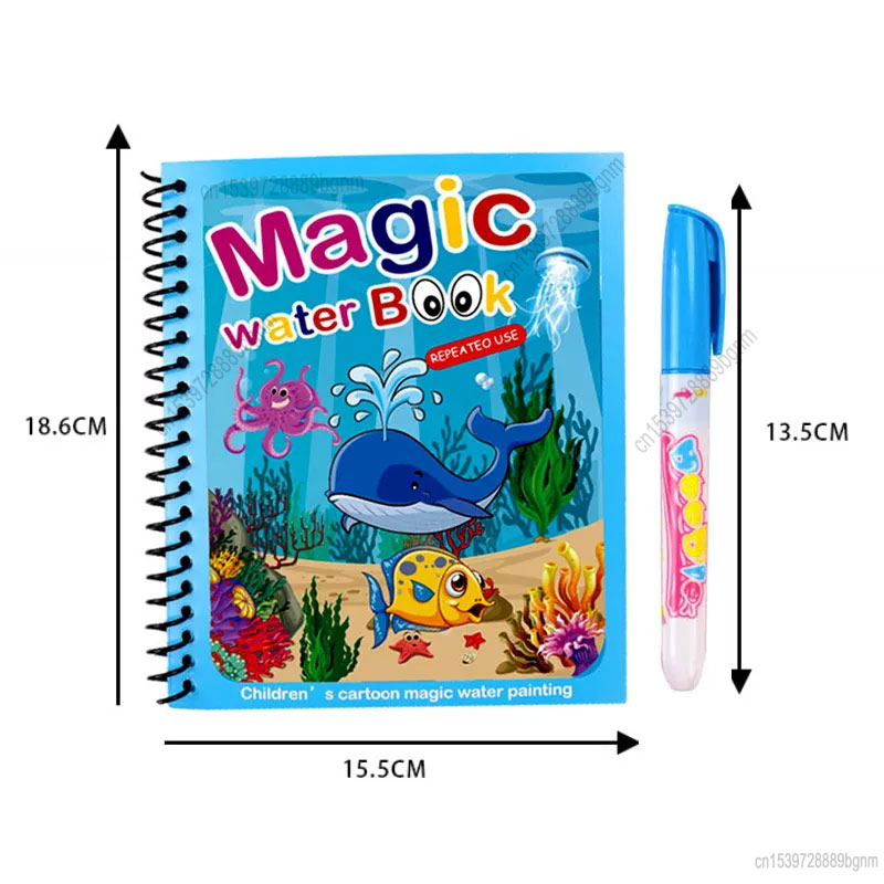 Cartoon Magic Water Painting C - مراجعة Kids Education Book وسعره