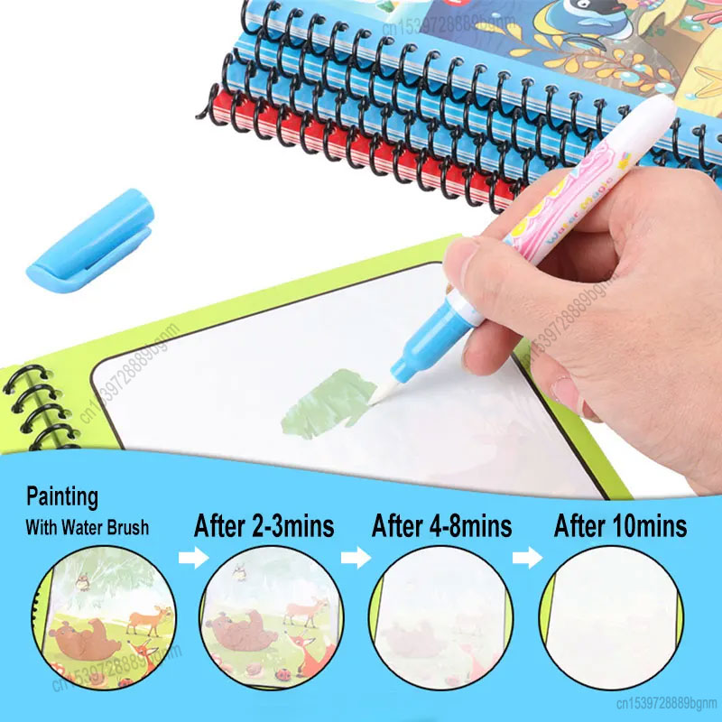 Cartoon Magic Water Painting C - مراجعة Kids Education Book وسعره