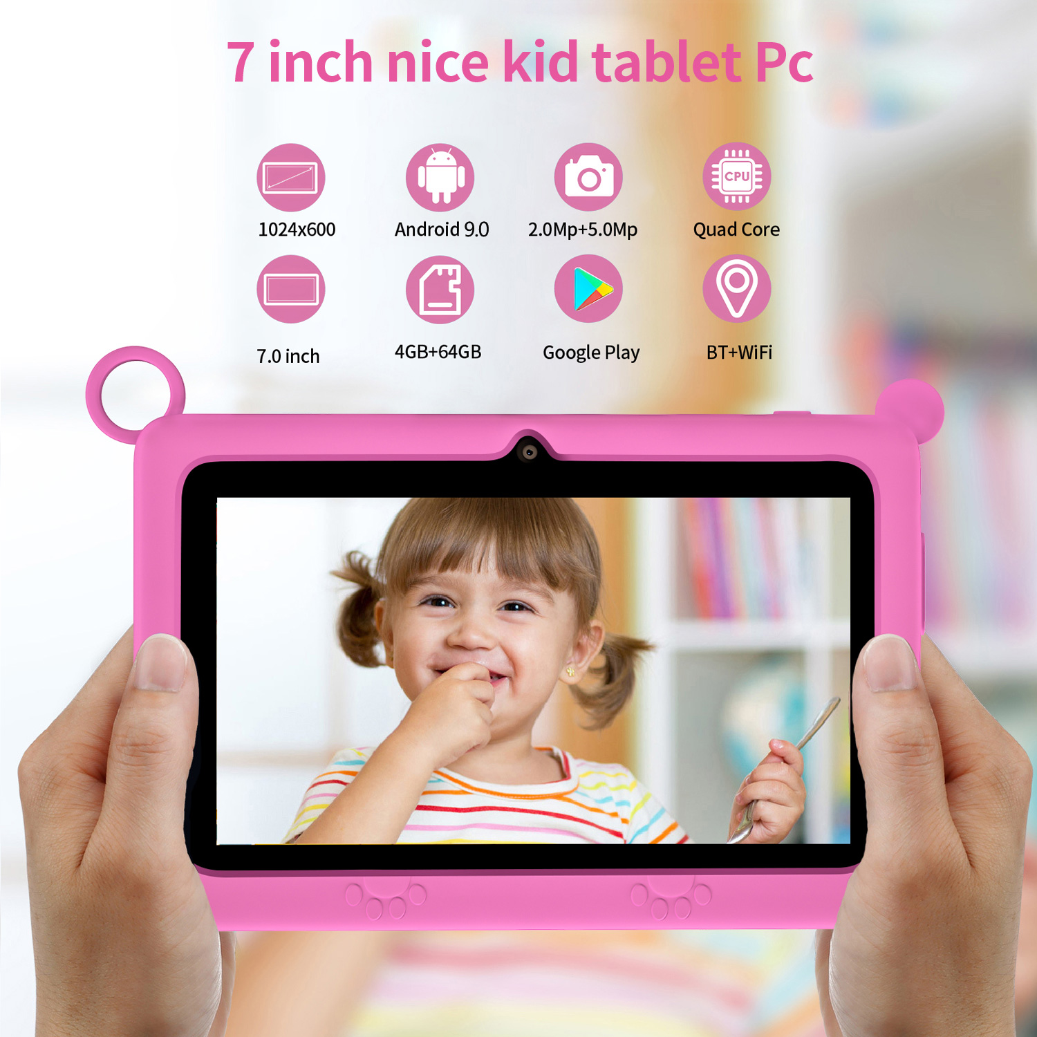 BDF Children's Tablet New 7 In - مراجعة Kids Educational Games Learn English وسعره