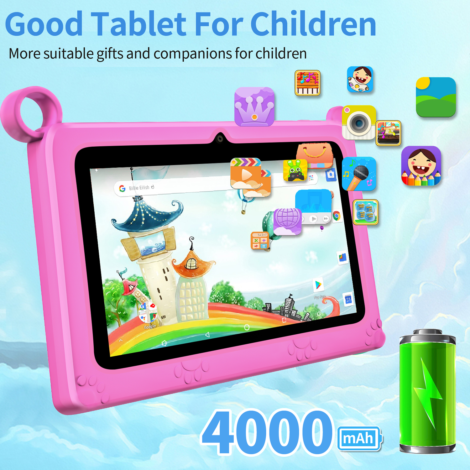 BDF Children's Tablet New 7 In - مراجعة Kids Educational Games Learn English وسعره
