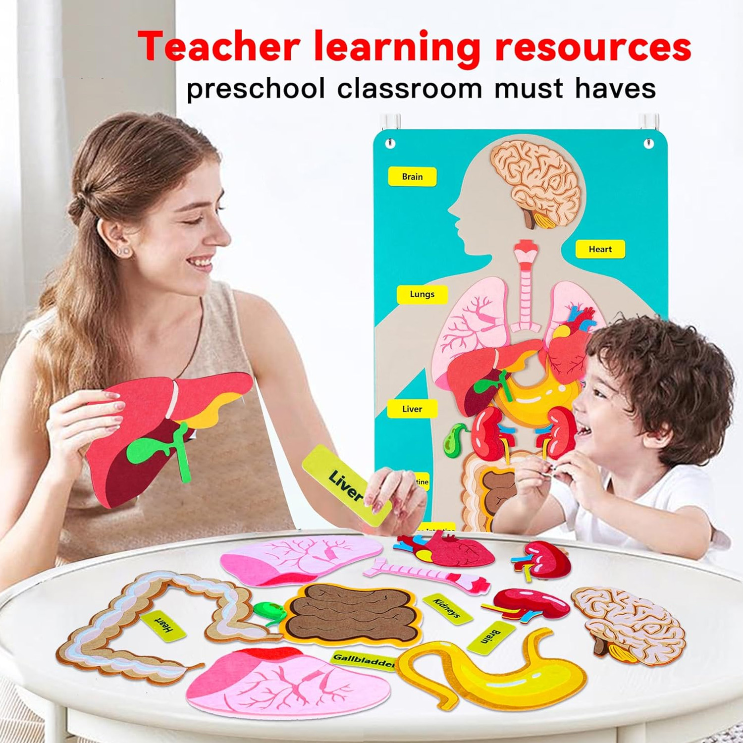 Human Body Parts Felt Board St - مراجعة Human Body Puzzle وسعره