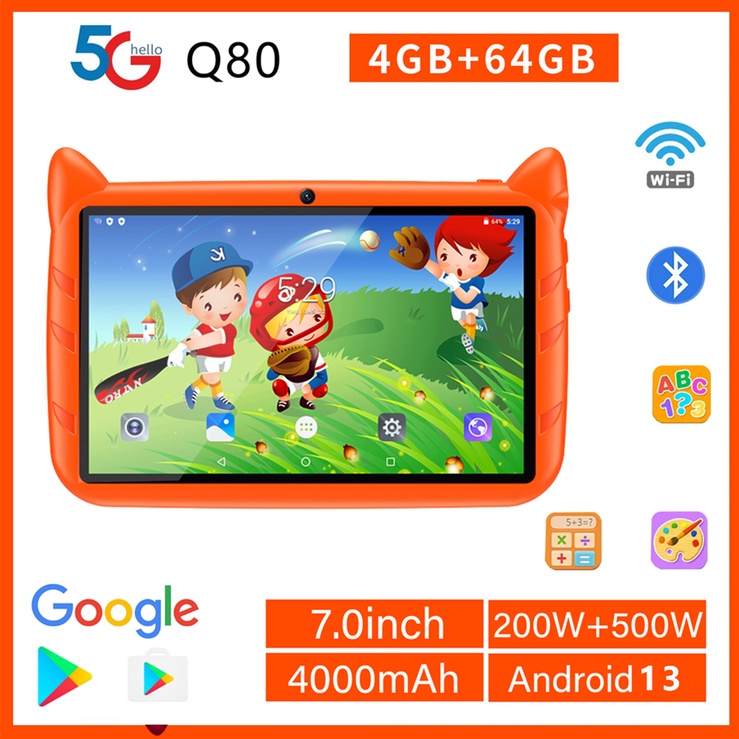 New 5G WiFi Kids Tablet 7 Inch - مراجعة Kids Educational Games Learn English وسعره