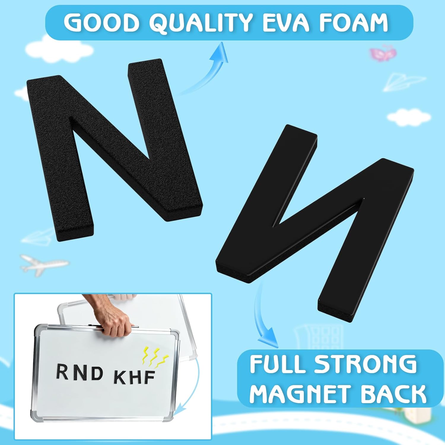 160pcs Decorative Magnetic EVA - مراجعة Magnetic Letter Board وسعره