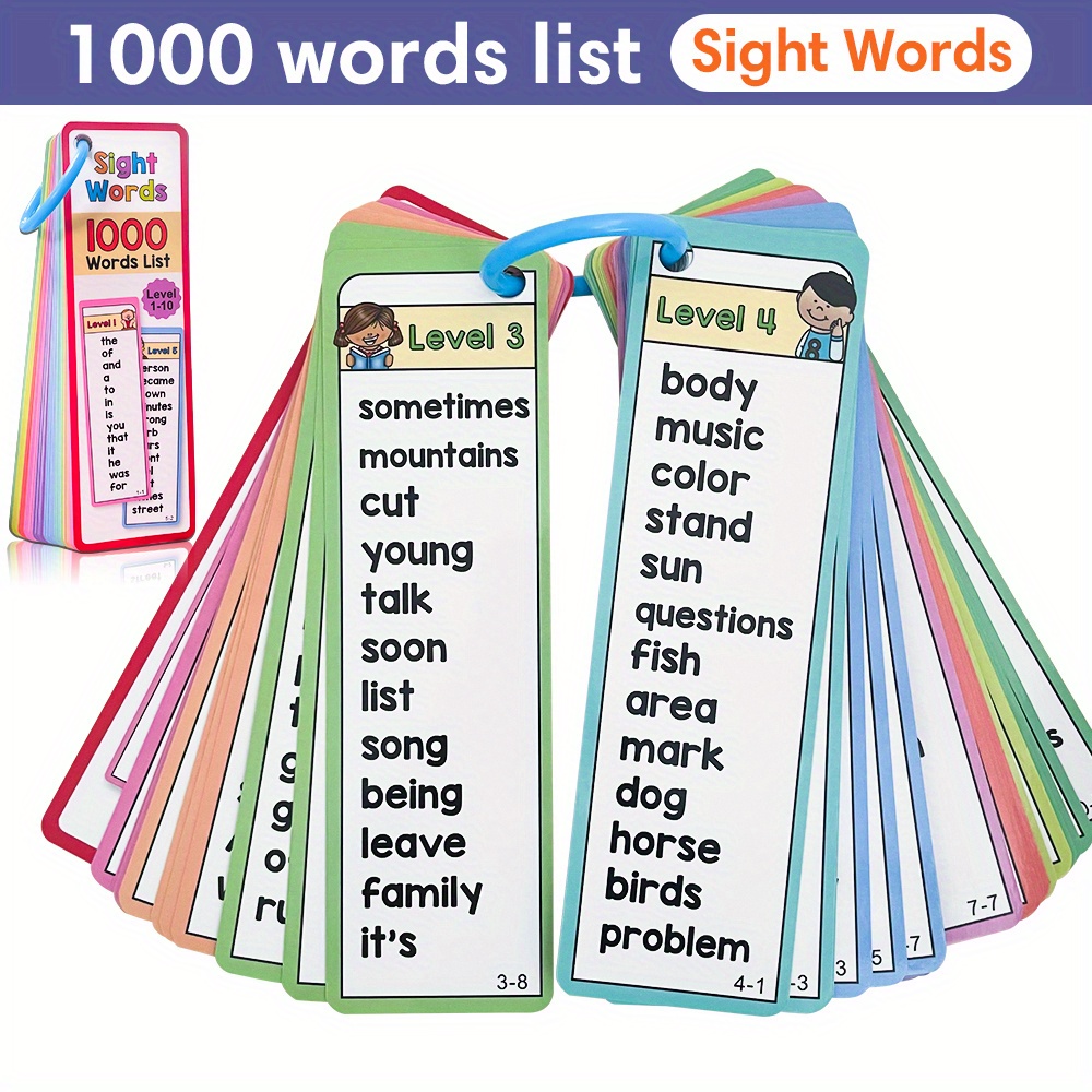 1000 Sight Words Flash Cards f - مراجعة Kids Educational Games Learn English وسعره