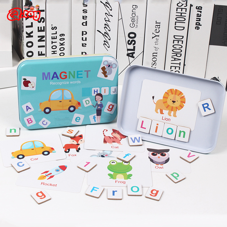 Wooden Puzzle Flash Cards Game - مراجعة Kids Educational Games Learn English وسعره