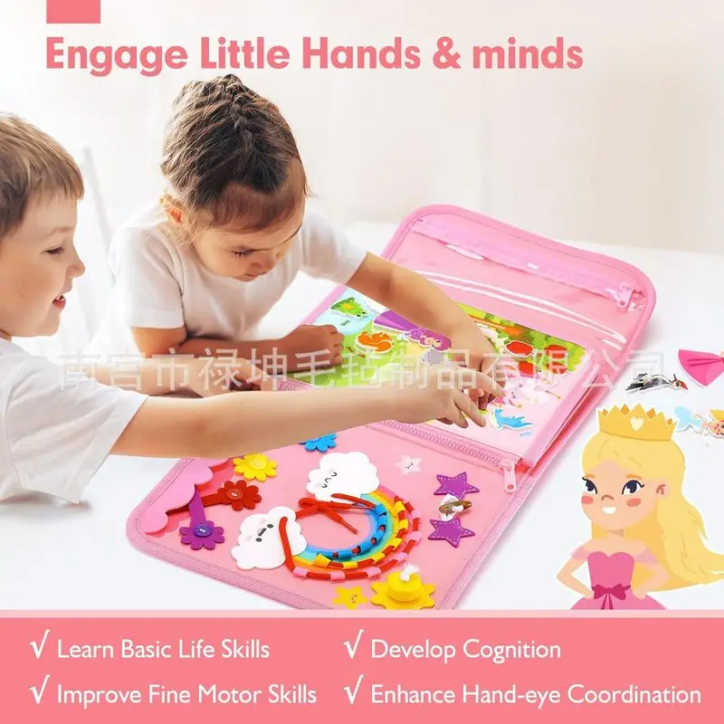 Princess Montessori Felt Busy  - مراجعة Kids Education Book وسعره